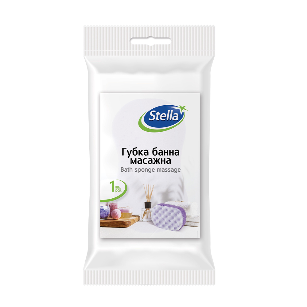 Губка банна Stella Bath Sponge Massage, 1 шт